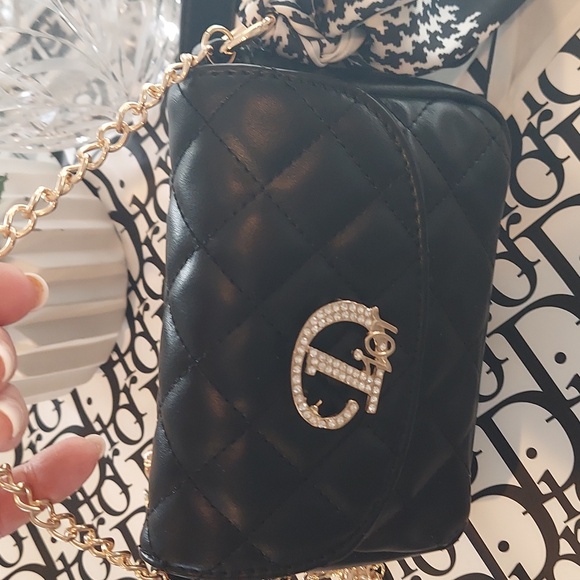 Dior Authentic 100% Silk Twilly with unbranded Beltbag and Chain - Picture 6 of 16